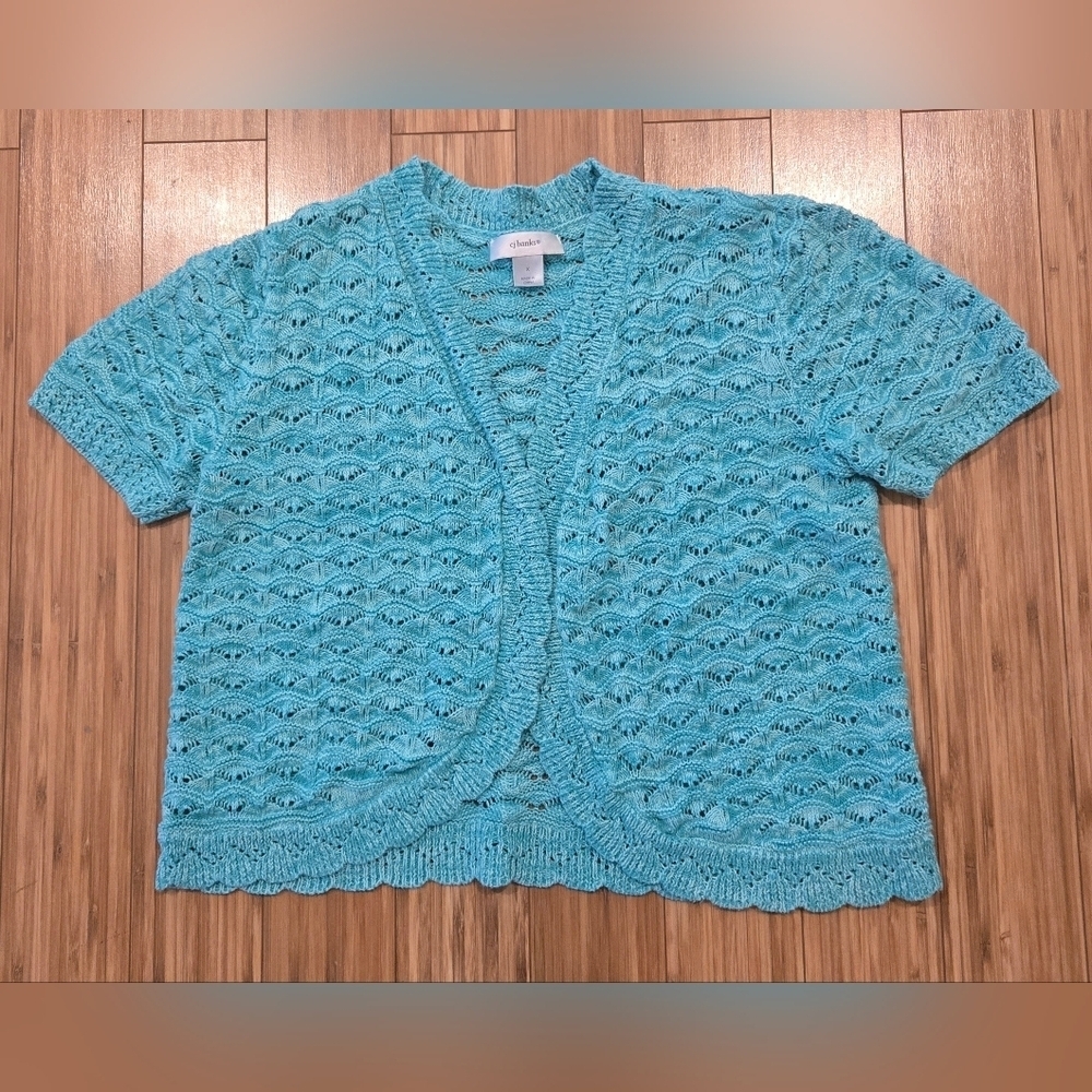 ❤️ Cj Banks Blue Cardigan Sweater